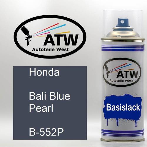 Honda, Bali Blue Pearl, B-552P: 400ml Sprühdose, von ATW Autoteile West.
